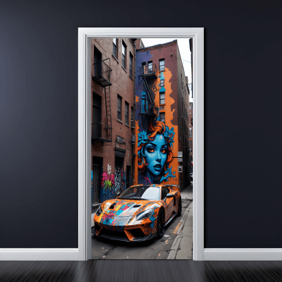 Folie imprimata color pentru decor Usa, dimensiune 200 x 90cm, model: AVX-DR01 FAVLine Selection