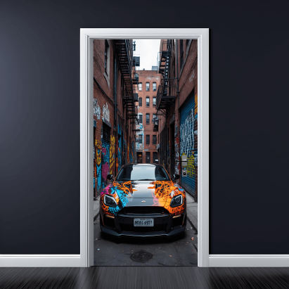 Folie imprimata color pentru decor Usa, dimensiune 200 x 90cm, model: AVX-DR03 FAVLine Selection