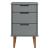 Dulap noptieră "MOLDE", gri, 40x35x65 cm, lemn masiv de pin GartenMobel Dekor