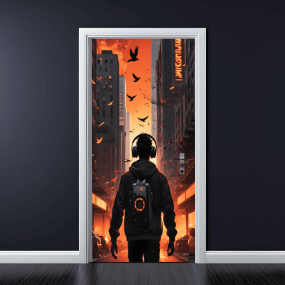 Folie imprimata color pentru decor Usa, dimensiune 200 x 90cm, model: AVX-DR29 FAVLine Selection