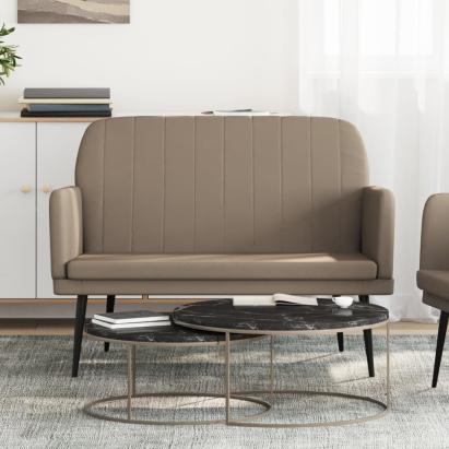 Bancă, cappuccino , 107x80x81 cm, piele ecologică GartenMobel Dekor