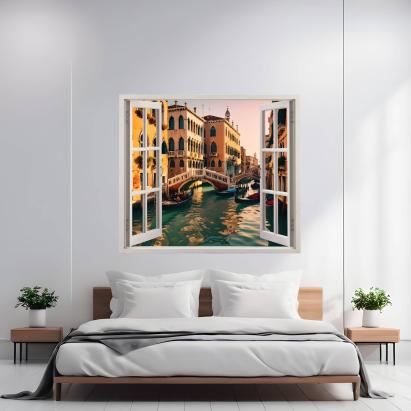 Folie imprimata color pentru decor perete locuinta, dimensiune 125 x 110cm, model: VIEW TO HAVEN 28 FAVLine Selection