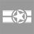 Sticker autoadeziv pentru vehicule Off Road, model "Army Star", dimensiune 90 x 43 cm, culoare Alba FAVLine Selection