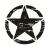 Sticker autoadeziv pentru vehicule Off Road, model "Rusted Army Star", dimensiune 50 x 50 cm, culoare Neagra FAVLine Selection