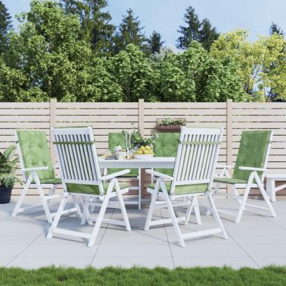 Perne de scaun spătar înalt, 6 buc., model frunze, textil GartenMobel Dekor