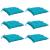 Perne de scaun, 6 buc., turcoaz, 40 x 40 x 7 cm, textil GartenMobel Dekor