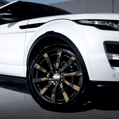 Set 4 Folii Imprimate Outdoor cu EcoSolvent, autoadezive, pentru decorarea jantelor auto, dimetru 60 cm, model FJT-27 FAVLine Selection