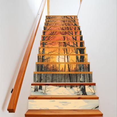 Sticker decorativ pentru scari interioare, print autoadeziv de inalta rezolutie, dimensine 200 x 124 cm, cod: AVX-STAIRS-10 FAVLine Selection