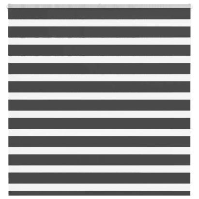 Jaluzea tip zebra neagră lățime țesătură 145,9 cm poliester GartenMobel Dekor