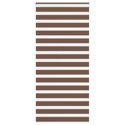Jaluzea tip zebra maro lățime țesătură 100,9 cm poliester GartenMobel Dekor