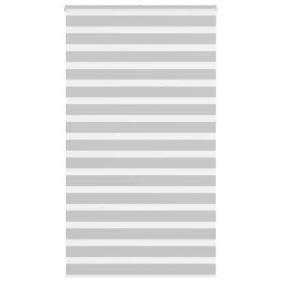 Jaluzea tip zebra gri deschis lățime țesătură 120,9cm poliester GartenMobel Dekor