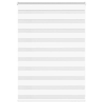 Jaluzea tip zebra alb lățime țesătură 110,9 cm poliester GartenMobel Dekor