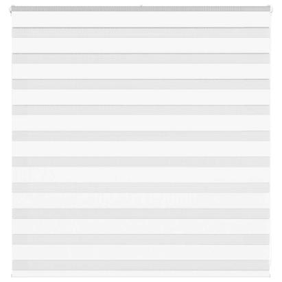 Jaluzea tip zebra alb lățime țesătură 140,9 cm poliester GartenMobel Dekor
