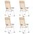 Scaune de camping pliante, 4 buc., crem, aluminiu GartenMobel Dekor