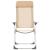 Scaune de camping pliante, 4 buc., crem, aluminiu GartenMobel Dekor