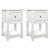 Noptiere, 2 buc., alb, 40x35x61,5 cm, lemn masiv de pin GartenMobel Dekor