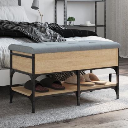 Bancă pentru pantofi stejar sonoma 82x42x45 cm lemn prelucrat GartenMobel Dekor