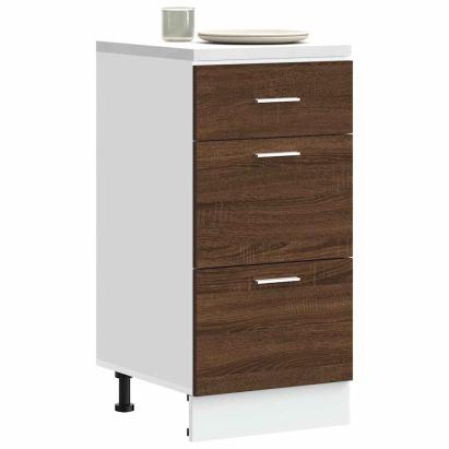 Dulap inferior “Lyon” Stejar maro 40x46x81,5 cm Lemn prelucrat GartenMobel Dekor