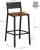 VASAGLE Set 2 scaune de bar, inalte cu spatar, cadru metalic, sezut MDF, industrial, 51x43x97cm, maro rustic si negru Household NewTrend