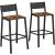 VASAGLE Set 2 scaune de bar, inalte cu spatar, cadru metalic, sezut MDF, industrial, 51x43x97cm, maro rustic si negru Household NewTrend