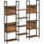 VASAGLE Biblioteca cu 14 rafturi din lemn, cadru metalic, 24x158x166cm, stil industrial, maro rustic si negru Household NewTrend