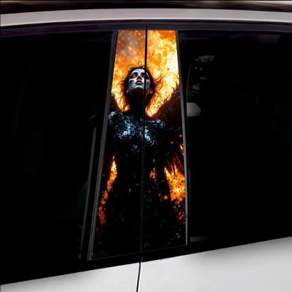 Set 2 stickere decorative pentru stalpii usilor, print autoadeziv de inalta rezolutie, dimensine 2 buc x 50 x 22 cm , cod: AVX-SSU-02 FAVLine Selection