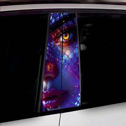 Set 2 stickere decorative pentru stalpii usilor, print autoadeziv de inalta rezolutie, dimensine 2 buc x 50 x 22 cm , cod: AVX-SSU-03 FAVLine Selection