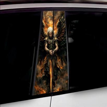 Set 2 stickere decorative pentru stalpii usilor, print autoadeziv de inalta rezolutie, dimensine 2 buc x 50 x 22 cm , cod: AVX-SSU-22 FAVLine Selection