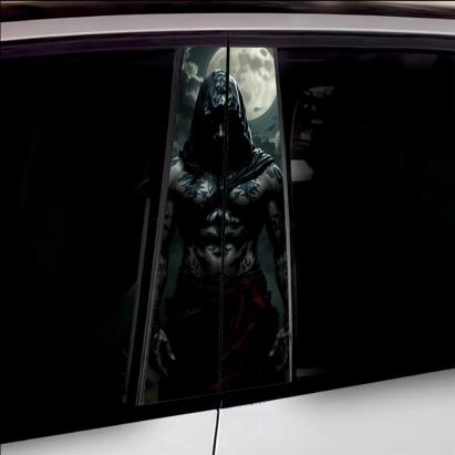 Set 2 stickere decorative pentru stalpii usilor, print autoadeziv de inalta rezolutie, dimensine 2 buc x 50 x 22 cm , cod: AVX-SSU-27 FAVLine Selection