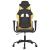 Scaun de gaming de masaj, negru și auriu, piele ecologică GartenMobel Dekor