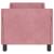 Cadru de pat pentru copii cu spătar Roz 70 x 140 cm Catifea GartenMobel Dekor