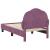 Cadru de pat pentru copii cu spătar Violet 70 x 140 cm Catifea GartenMobel Dekor