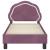 Cadru de pat pentru copii cu spătar Violet 70 x 140 cm Catifea GartenMobel Dekor