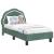 Cadru de pat pentru copii cu spătar Verde Mării 70 x 140 cm GartenMobel Dekor
