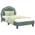 Cadru de pat pentru copii cu spătar Verde Mării 80 x 160 cm GartenMobel Dekor