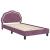 Cadru de pat pentru copii cu spătar Violet 80 x 200 cm Catifea GartenMobel Dekor