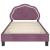 Cadru de pat pentru copii cu spătar Violet 80 x 200 cm Catifea GartenMobel Dekor