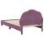 Cadru de pat pentru copii cu spătar Violet 80 x 200 cm Catifea GartenMobel Dekor