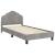 Cadru de pat pentru copii cu spătar Gri deschis 80 x 200 cm GartenMobel Dekor