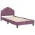Cadru de pat pentru copii cu spătar Violet 80 x 200 cm Catifea GartenMobel Dekor
