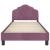 Cadru de pat pentru copii cu spătar Violet 80 x 200 cm Catifea GartenMobel Dekor