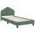 Cadru de pat pentru copii cu spătar Verde Mării 90 x 190 cm GartenMobel Dekor