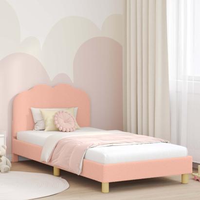 Cadru de pat pentru copii cu spătar Roz 90 x 200 cm GartenMobel Dekor
