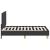 Cadru de pat pentru copii cu spătar Negru 70 x 140 cm țesătură GartenMobel Dekor