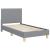 Cadru de pat pentru copii cu spătar Gri deschis 80 x 160 cm GartenMobel Dekor