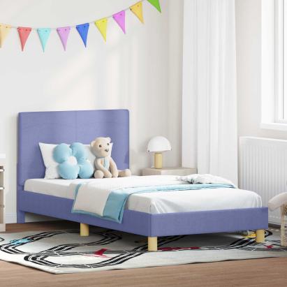 Cadru de pat pentru copii cu spătar Albastru Jeans 80 x 200 cm GartenMobel Dekor