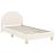 Cadru de pat pentru copii cu spătar Crem 90 x 190 cm GartenMobel Dekor