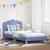 Cadru de pat pentru copii cu spătar Albastru Jeans 90 x 200 cm GartenMobel Dekor