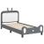 Cadru de pat pentru copii cu spătar Gri deschis 80 x 200 cm PU GartenMobel Dekor