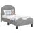Cadru de pat pentru copii cu spătar Gri deschis 70 x 140 cm GartenMobel Dekor